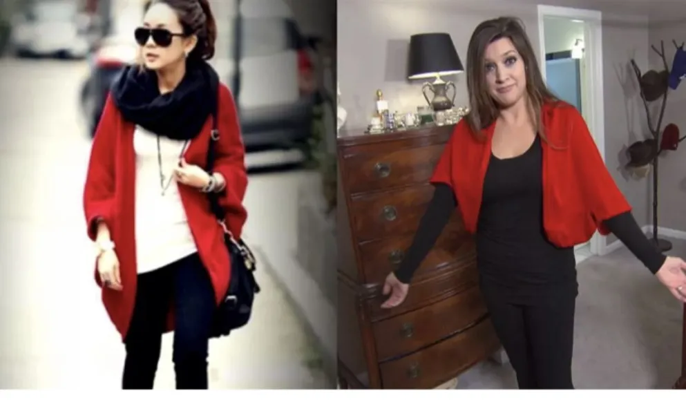 Приклад невідповідності розміру товару